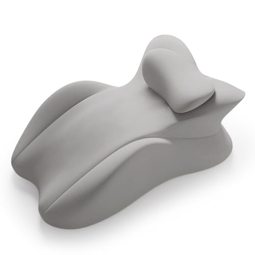 MINGPINHUIUS Cojín en cuña, cojín de lectura y cojín lumbar, cojín de relajación para cama, sofá y suelo, cojín ortopédico de apoyo contra el dolor de espalda y cuello, de espuma viscoelástica (gris