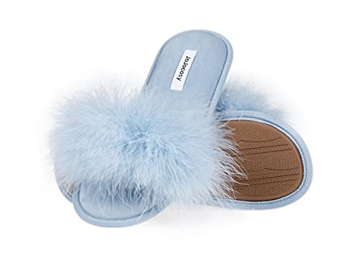 Extreme Plush Lady’s Sexy Slip-on Comfortable Slippers Women’s Fluffy Indoor Open-toe Scuff