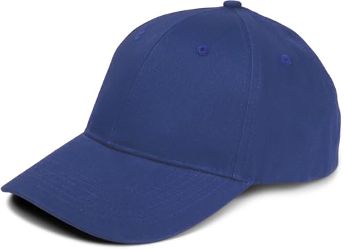 styleBREAKER Unisex 6-Panel Baseball Cap | gebürstete Baumwolle | Klettverschluss verstellbar | einfarbiges Basecap für Damen und Herren, Farbe:Royalblau