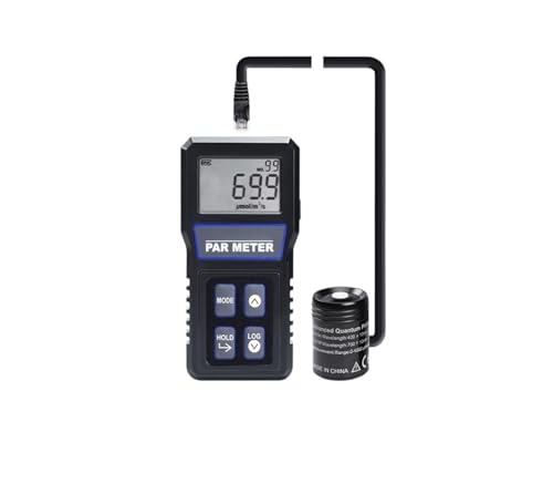 Medidor digital PAR impermeable con sensor de espectro completo y pantalla LCD 5