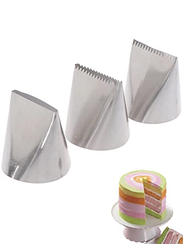 Crumb Coat Piping Tip,Cake Icer Tip Extra Large,Icing Tips Sets For Cake Decorating,3 Pcs