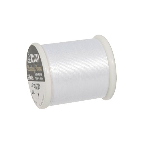NUEVO Mijuki Perla hilo, 0,27 mm, 50 m, color blanco Cover