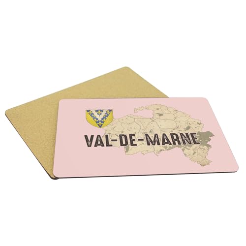 Set de table rose Val de Marne 94 en liège grand format lot de 4 napperons - 5