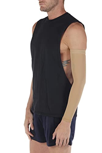 Mojo Compression Socks - Medical Opaque Lymphedema Compression Arm Sleeve - Wrist & Elbow - 20-30Mmhg - Unisex - Beige, Xx-Large #TOP3