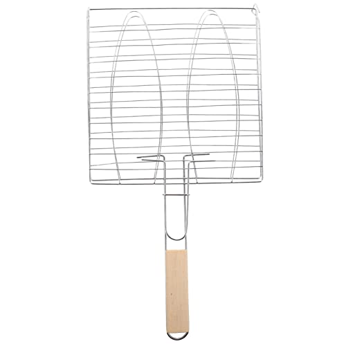 TOYANDONA Grillkorb Aus Eisen Für Fischgrillen Camping-grillkorb Grillgitterrost Für Gemüse Und Fleisch Clip-Stil Fischgrillrost Praktisches Grillzubehör