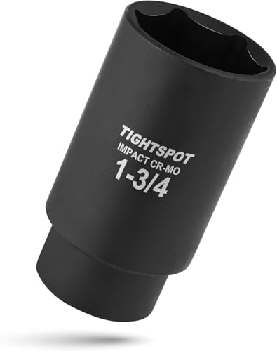 Image of TIGHTSPOT 1 /2 Inch Drive - 1 3 /4 Inch Deep Impact Socket with Anti-Rounding 6 Point Design, Heat-Treated CRMO Steel