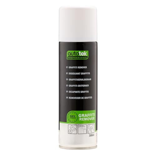 Autotek Professional Graffiti Remover Spray - Powerful Gel Formula for Fast & Effective Removal from Metal Glass Plastic Brick & More 300ml