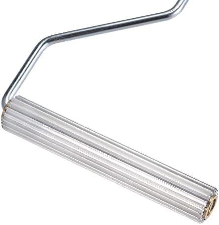 sourcing map Fiberglass Paddle Roller 5"x0.8" Aluminum Alloy Bubble Removing Horizontal Laminating Roller