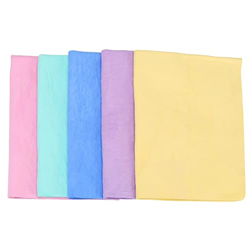Chamois Cloth,Shamies Towels For Cars,Dog Towels For Drying Dogs 5-Pack Bagged (25"X16") #TOP1