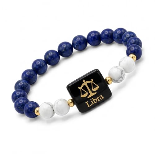 Image of ARDEN Zodiac Crystal Bracelet for Men & Women | All Rashi Crystal Bracelets | Natural Healing Stone Astrology Bracelets | Adjustable Energy Bracelet for Wealth, Positivity & Protection | Birthday Gift