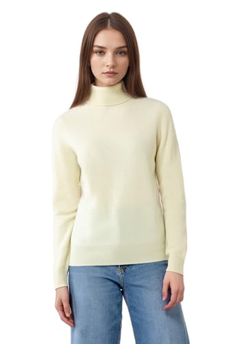 Image of Cashmere Turtleneck Sweater for Women - 100% Pure Mongolian Cashmere Pullover