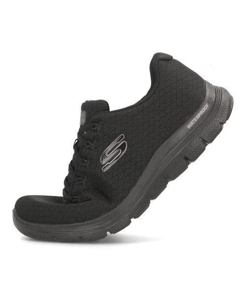 Image of Skechers Women's Flex Appeal 4.0 Sneaker | Sporty lace-up sneaker, Machine washable, Air-Cooled Memory Foam cushioned insole, Super flexible rubber traction outsole,