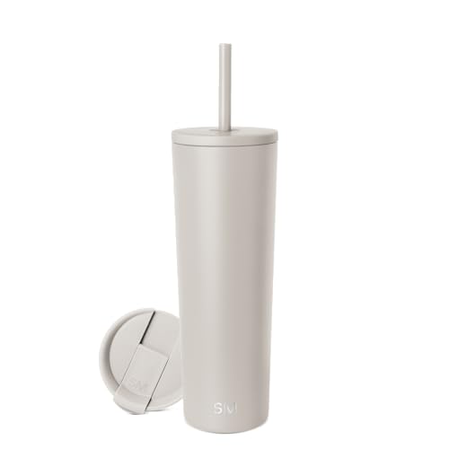 Simple Modern Classic Tumbler with Straw Lid | Insulated Iced Coffee Cup Reusable Stainless Steel Water Bottle Travel Mug | Gifts for Women Men Her Him | 28oz | Almond Birch
