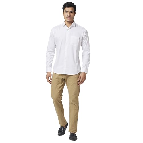 Image of Park Avenue Men's Pure Cotton Print Pattern Slim Fit Cut Away Collar Full Sleeve Casual Shirt