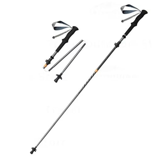 Naturehike UL 3K Carbon Fiber Trekking Pole-7075 Aluminum Adjustable Collapsible 3 Section Ultralight Hiking Stick with EVA Foam Grips, Women Men Walking Pole for Backpacking Trekking Hiking (L)