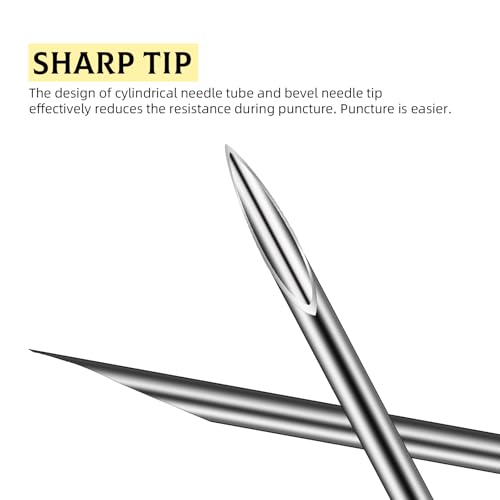 ATOMUS Body Piercing Needles 14G 16G Stainless Steel Sterile Disposable Ear Nose Navel Lip Piercing Needles