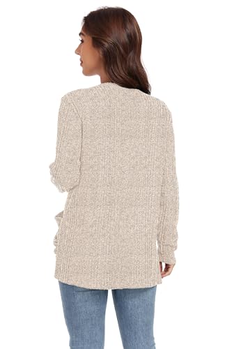 Image of GRECERELLE Womens Long Sleeve Lightweight Open Front V-Neck Casual Cardigan Sweaters Outerwear with Pockets 2025, S-2XL