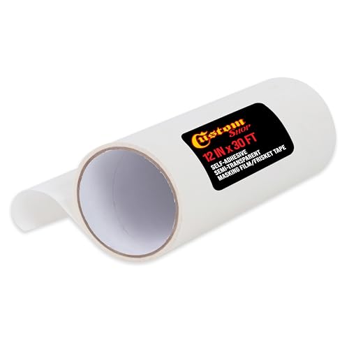 Image of Custom Shop 12 inch X 30' Roll of Semi-Transparent Masking Film /Frisket for Artists, Airbrush Graphics
