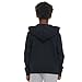 New Balance Boys Zip Up Hoodie – Full Zip Premium Cotton Blended Fleece Sweatshirt with Lined Hood, Comfortable Fit Black