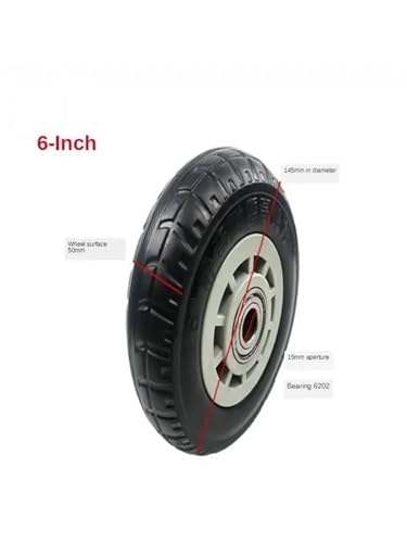 Roulette universelle 6 pouces caoutchouc solide plastique industriel 468pp - 3