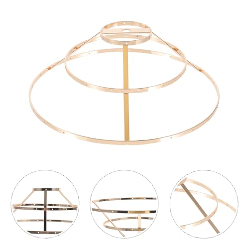 Support abat-jour doré 25cm triple niveau pour lampe - 4