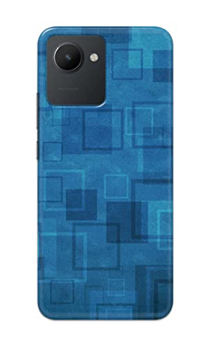 Image of Printed Hard Back Cover Case for Realme C30 | Realme C30s Back Cover (Plain Azure Blue) -702
