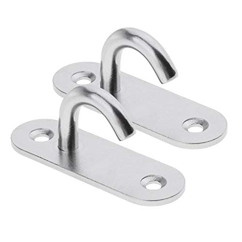 LOVIVER 4 peças M8 gancho de parede resistente aço inoxidável placa ocular acessório de barco náutic