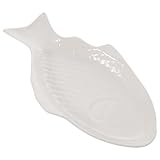 Ciieeo Plat Poisson en Porcelaine Blanche 28 CM pour Repas Quotidiens et Dîners Entre Amis