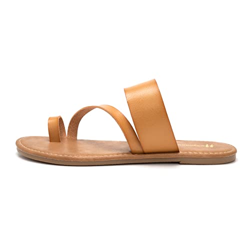 Image of Huayuanwell Women's Slide Sandals Slip On Flat Sandals Flip Flop Thong Sandals Casual Summer Sandals
