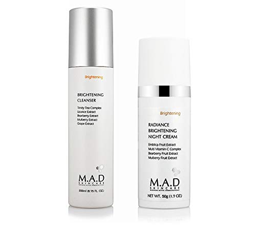 M.A.D Skincare Brightening Duo Set – Brightening Cleanser – Radiance Brightening Night Cream