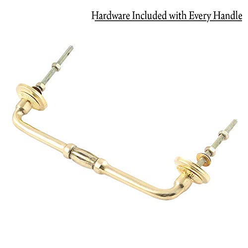 IndianShelf 1 Pack Pink Unique Drawer Handles Decorative Cabinet Pulls Gold Hardware 6