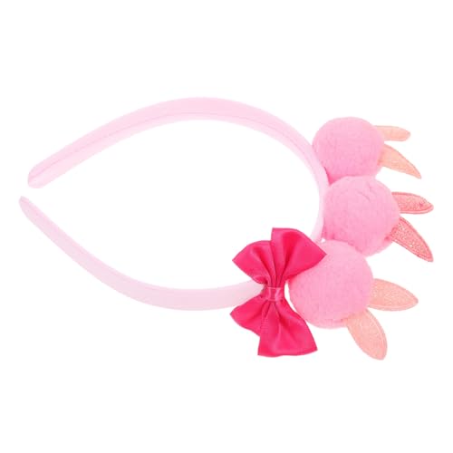 Healvian Diadema Con Orejas De Conejo Sombrero De Conejito Orejas De Conejito Disfraz De Conejo Adulto Decoraciones De Conejito De Pascua Traje Oreja De Conejito Suave Vs Rosa Bola De Pelo