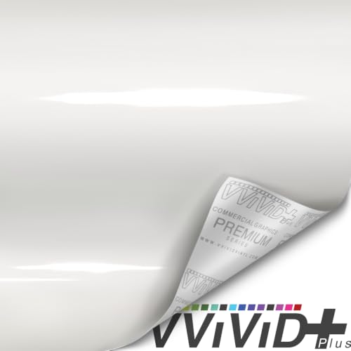 Image of VViViD+ Ultra Gloss Pearl White Vinyl Car Wrap (25ft x 4.9ft)