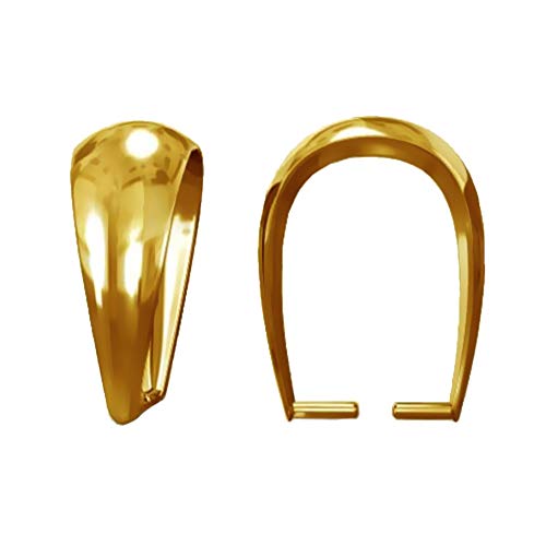 My-Bead bélière Attache 9mm Argent 925 plaqué Or 24 carats Pendentif pour Bracelets et chaînes DIY