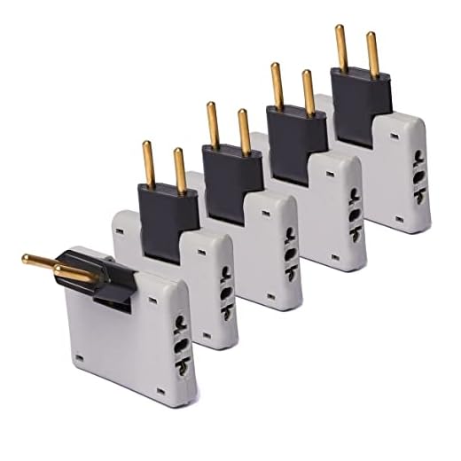 Kit com 05 Adaptador Tomada Dobrável em T Articulado Com 3 Saídas 10A Benjamin Flexível até 250v - CompleteStore®