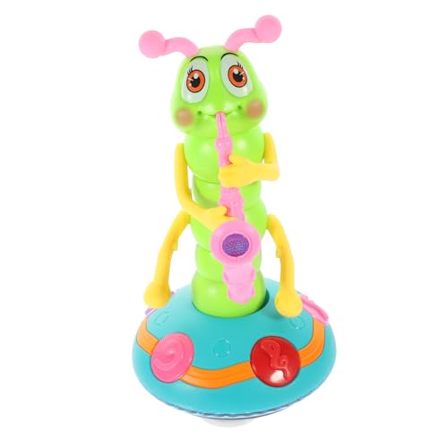 Toddmomy Electric Musical Caterpillar Toy for Boy Girl Sensory Dancing Saxophone Caterpillar Interactive Music Play Fun for Boy Girl and Toddlers No Batteries Required