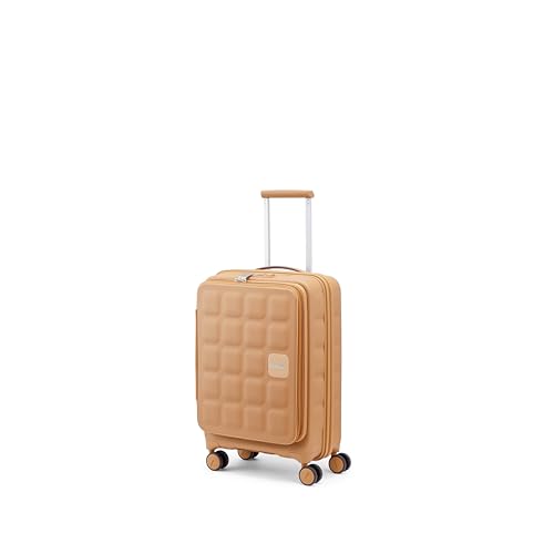 Image of American Tourister Bitbloc | Cabin Trolley Bag (55.5 cm) | 34 Ltrs | 360 8 Wheel Spinner | Hard Case | Recessed TSA Lock | 3 Years Global Warranty | Summer Sand