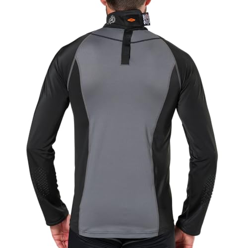 Shock Doctor Compression Shirt with Neckguard for Hockey. Long Sleeves with Integrated Neck Guard. for Adult Men2