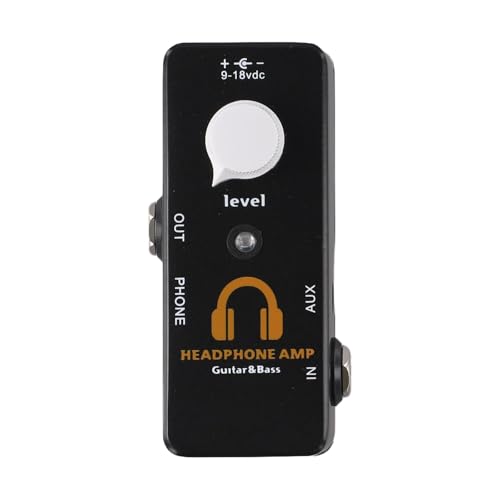 Casque de guitare avec contrôle du volume pour pédale d'effet et mini effecteur en métal