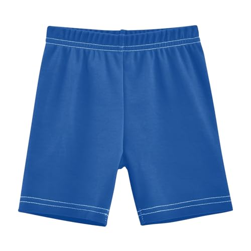 CHIFIGNO Classic Blue Bike Shorts for Girls Cartwheel Shorts Breathable Under Dress Dance Short 4T