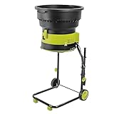 【Léger et portable】Ce broyeur de compost à feuilles est équipé de deux roues pour un transport et un rangement faciles. Il est doté d'une protection intégrée contre la surchauffe et de larges ouvertures d'aération pour une utilisation prolongée et continue, sans risque de surchauffe ni de surcharge.