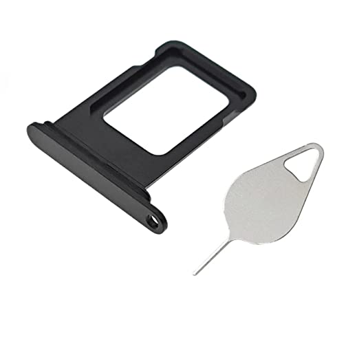 OnlyTech   Bandeja de la Tarjeta SIM de Repuesto para iPhone 13 Mini Negra (Medianoche)   con Junta de estanqueidad instalada + Herramienta de extracción
