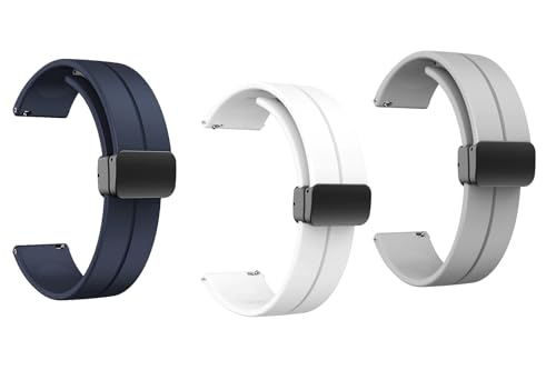 Image of IIK COLLECTION 22mm Silicone Strap for Smart Watches | Combo Pack Compatible With Noise, Fireboltt, Boat Xtend, Pebble, Boat Flash, Noise Color Fit, Ultra Smart Watch & All Watches