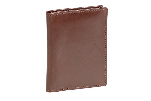 LEAS Ausweis- und Kreditkartenhülle Echt-Leder, dunkelbraun Card-Collection