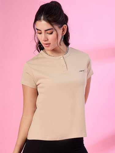 Image of CUPID Women Comfortable Cotton Round Neck Half Sleeve Casual T-Shirt, Sleep, Night, Yoga, Daily Gym n Lounge Wear Short Tee /Top for Girls