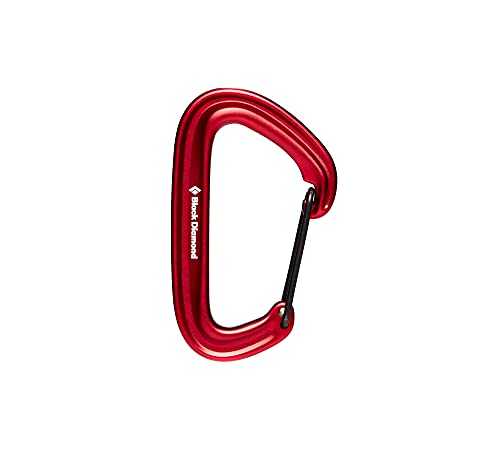 BLACK DIAMOND LiteWire Carabiner Hot-Forged Wiregate Red (Single)