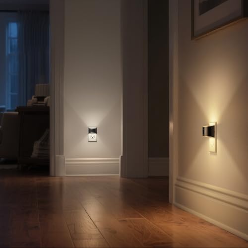 Image of DORESshop LED Night Light[2 Pack], Night Lights Plug into Wall, 3 Color Temperatures Plug in Night Light with Motion Sensor, Dusk to Dawn Sensor, Nightlights for Adults, Bedroom, 3CCT