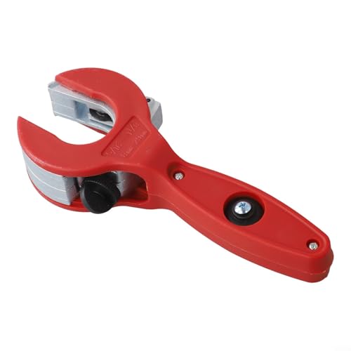 Cortador de tubos y tuberías tipo trinquete de 8-29mm de rango de corte para acero inoxidable, cobre y aluminio con operación de una sola mano y acceso a espacios reducidos, rojo (rojo)