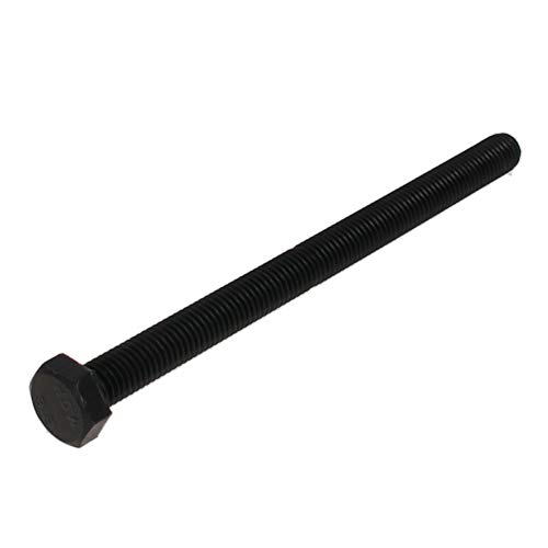Image of Carbon Steel Hex Screw Bolts Hex Drive Fastener Rustproof Fully Threaded Metric Cap Bolts Black M10x140mm 5Pcs