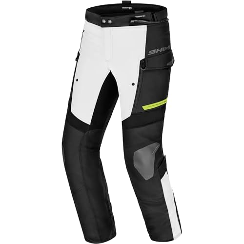 SHIMA Dune Pantalon Moto Hombre Protectores GFLEXX Homologado Ajustado Traje de Moto Urbano Pantalón Protección de Rodilla Ventilado Elástico Verano (Masculino Pantalon, Fluo, M)